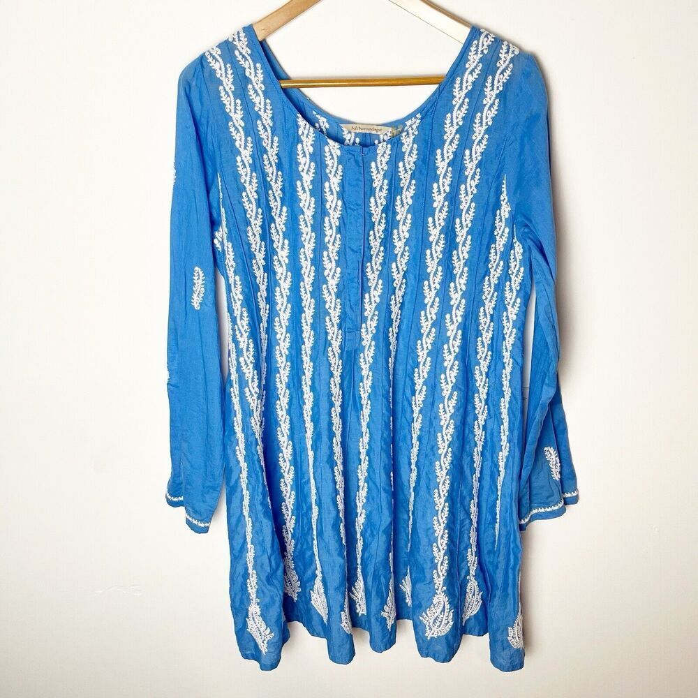Soft Surroundings Tunic Top Womens Sizem Embroidered Oversized Medium​​